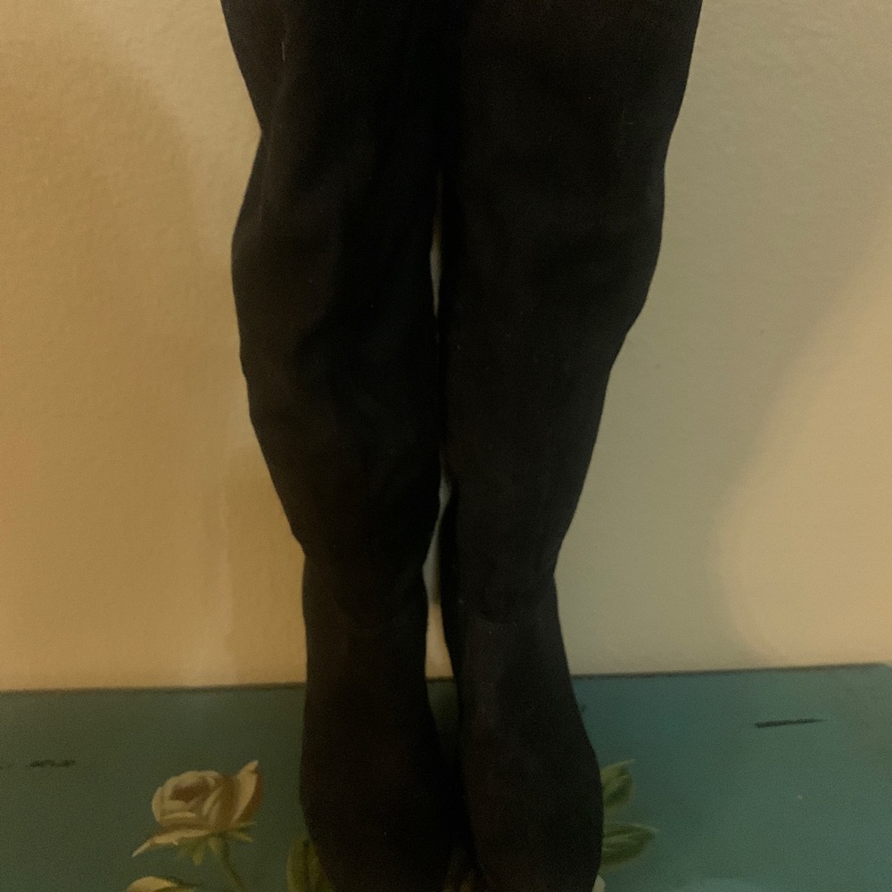 Black Suede Platform Boot